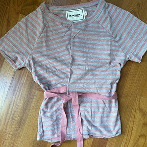 Claeson (Nordstrom) striped wrap tee, size small, NWOT